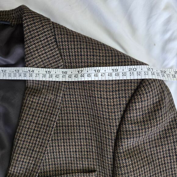 Pronto Moda Men Vtg Preppy Academia Wool Cashmere Blazer 44L Italy Elbow Patches - Picture 9 of 12